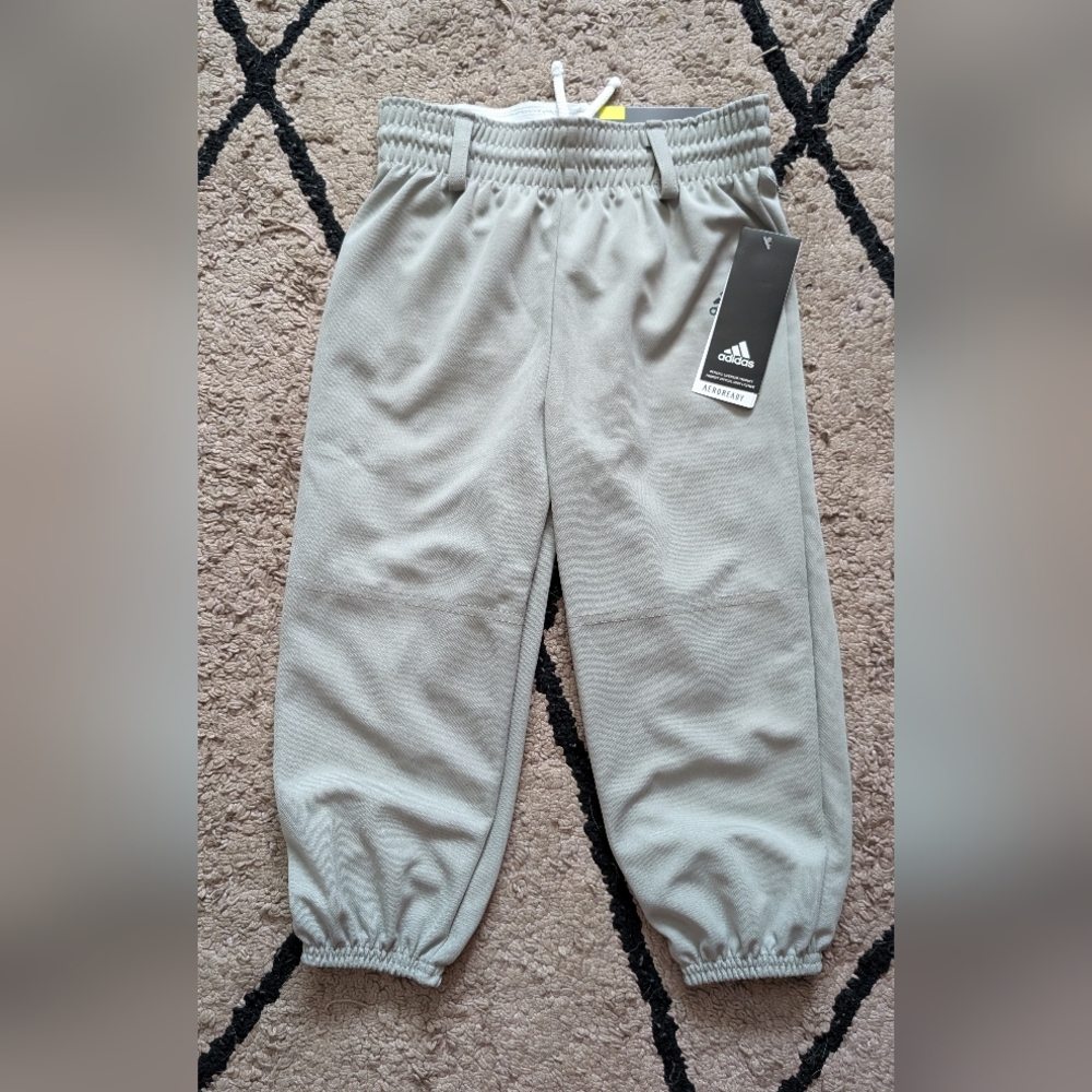 NWT Adidas Youth baseball pull up pants gray aeroready